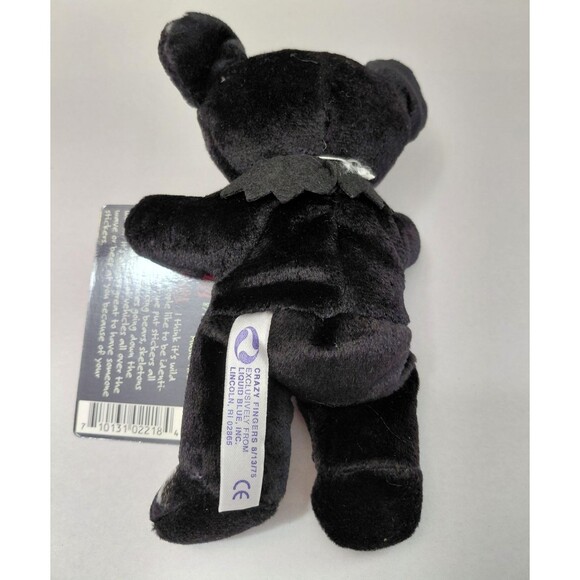 Grateful Dead Bean Bear Plush Toy Liquid Blue Lot of 2 Ripple & Crazy Fingers - Picture 5 of 6
